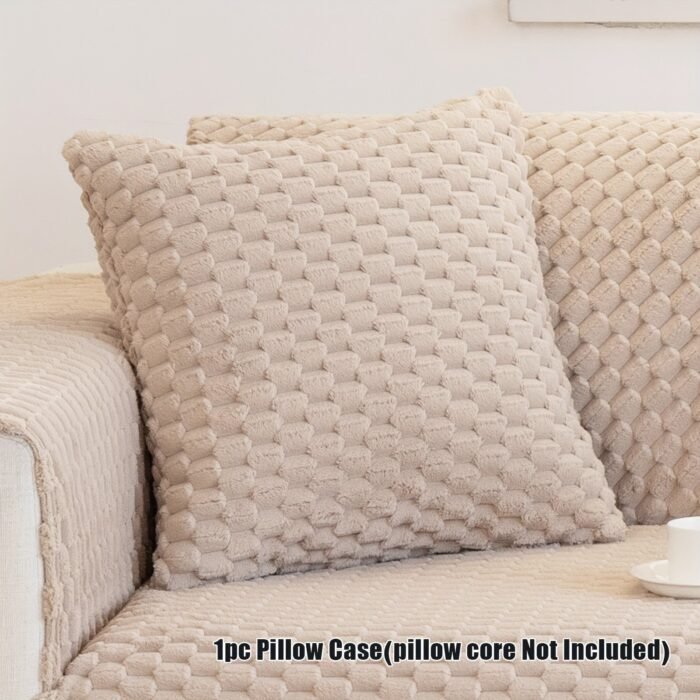 1Pc Honeycomb Velvet Sofa Cover, Pet'S Favorite, Dog Friendly, Couch Cover, Thick Plush Furniture Protector, Fuzzy Non Slip Sofa Slipcover, For Bedroom Office Living Room Home Decor - Image 31