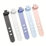 12Pcs Silicone Tie, Data Cable Storage Earphone Cable Organizer, Winder Anti-Lost Fastener, Data Cable Bundle Strap - Image 16