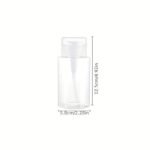 1Pc Transparent Push-Down Pump Dispenser Bottle - Fragrance-Free Plastic, Ideal For Makeup & Nail Polish Remover, Skincare Solutions - Portable For Travel, Easy One-Hand Operation - Image 6