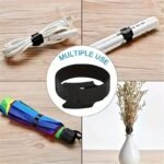 20/40/60Pcs Reusable Fastening Tie, 6-Inch Black Gray Advanced Adjustable Tie, Microfiber Cloth Cable Management Strap, Adjustable Cable Manager Tie - Image 10