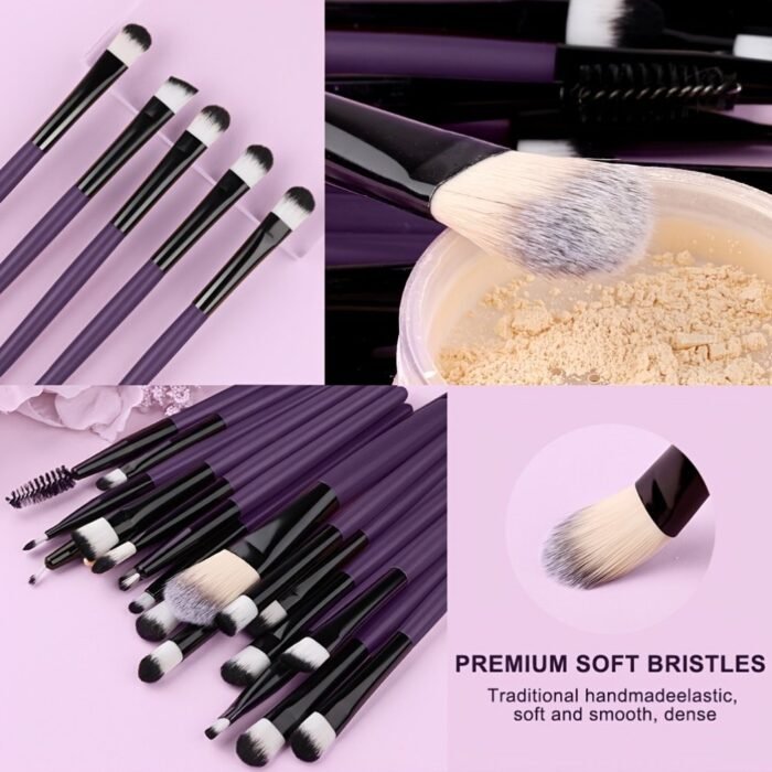 20/34Pcs Makeup Brush Set And 8Pcs Mini Makeup Brush Professional Soft Synthetic Powder Foundation Eyeshadow Makeup Brush Cosmetics Suitable For Beginners - Image 14