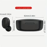 Fhrm Wireless In-Ear Headphones With Led Power Display - Long-Lasting Battery, Usb-C Charging, Soundproof Design For Sports, Commuting & Casual Wear - Sleek Black, White, Blue, Pink Options, Active Lifestyle Audio, Modern Headphone Design, Durable Plastic Casing - Image 2