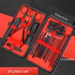 10/24Pcs Nail Clippers Manicure Tool Set, With Portable Travel Case, Cuticle Nippers And Cutter Kit, Professional Nail Clippers Pedicure Kit, Grooming Kit For Travel - Image 4