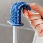Wall-Mounted Toilet Brush Set, Silicone-Headed Bathroom Cleaning Kit, Space-Saving Long Handle Toilet Cleaner, Ergonomic Design, With 2 Brushes & Holder, For No Electricity Needed, Ideal For Living Room, Bathroom, Toilet, Kitchen Cleaning - Image 10