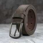 Stylish Wide Stitching Alloy Buckle Belt For Men - Durable, Adjustable, And Comfortable Accessory For Jeans And Trousers - Perfect For Daily Wear, Sports, And Casual Occasions