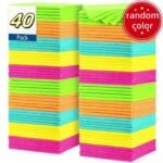 40Pcs/20Pcs/12Pcs/ 4Pcs Of Microfiber Cleaning Cloth 40Pcs Of Cleaning Rags For Housekeeping, Kitchen, Car, Reusable, 5 Colors Randomly Mixed, Unspecified Color (Green/Blue/Yellow/Orange/Pink) - Image 18