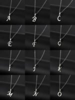 Stainless Steel Minimalist 26-Letter Pendant Necklace - Hip-Hop & Everyday Unisex Jewelry, Initial Gift For Women & Men, Durable Year-Round Wear, Necklace, Daily Wear Accessory, Modern Jewelry, Polished Finish - Image 18