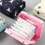 Yadiyadi Cute Bear Sanitary Napkin & Tampon Organizer Bags - Large Capacity Period Storage With Zipper Closure, Floral, Pastel Colors - Compact For School, Travel, Work - Girls, Women, Teens - Eco-Friendlyreusable Hygiene Bag, Sanitary Napkin Storage Bag, Travel Menstrual Bag, Playful Design, Durable Fabric - Image 8