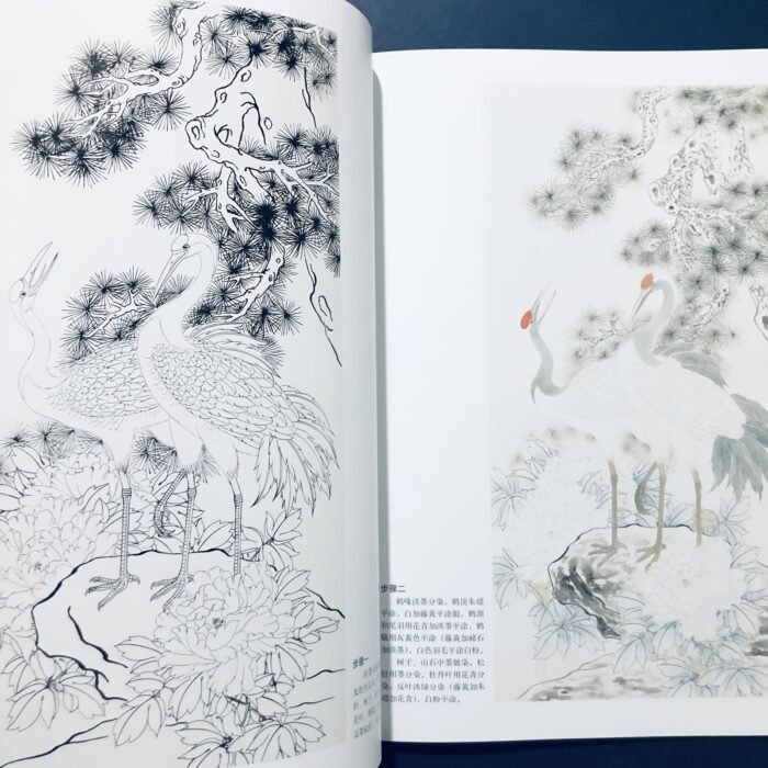 Chinese Painting Screen Composition Techniques: Meticulous Crane Chinese Painting Techniques Series Chinese Painting Introduction To Freehand Painting Chinese Version - Image 7