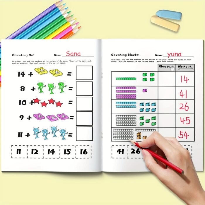 Kids' Calculation Book: Color & Write To Master Addition And Subtraction - Image 4