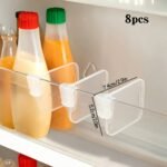 8Pcs Multifunctional Refrigerator Side Door Finishing Partition Plate-Thick Transparent Storage Compartment, Space Management - Image 3