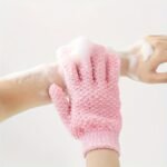 Exfoliating Shower Gloves For Deep Cleansing & Massage - Body Scrubber, Removes Dead Skin & Dryness - Image 7