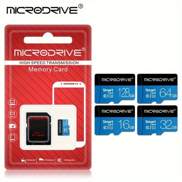Microdrive Blue Class 10 High-Speed 128Gb 100Gb 64Gb 50Gb 32Gb 256Gb U3 Tf Memory Card Flash Micro Tf Sd Card Storage Expansion Sd Adapter For Smartphone Dvr, Smartphone Storage, Modern Design, Durable Construction, Smartphone Users - Image 16