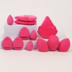 12Pcs All-Purpose Makeup Sponge Set, Consisting Of 3 Loose Powder Puffs, 3 Mini Air Cushion Puffs, 3 Makeup Sponges And 3 Mini Makeup Sponges. Foundation Blending Beauty Sponge, Liquid, Cream And Powder Flawless, Latex-Free Wet And Dry Dual-Use Foundation Makeup Cream, Made Of Ultra-Soft Velvet, Contouring, Eye And Corner Design. Suitable For All Skin Types. - Image 13