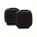 Luxury Storage Case, Earphone Case Hard Headphone Bag For Airpods Earpods Ear Pads Wireless Earphone Accessories, Ideal For Organizing Earbuds, Chargers, And Small Accessories, Accessory Organizer, Durable Sleek Black Case, 7*7*3Cm - Image 10