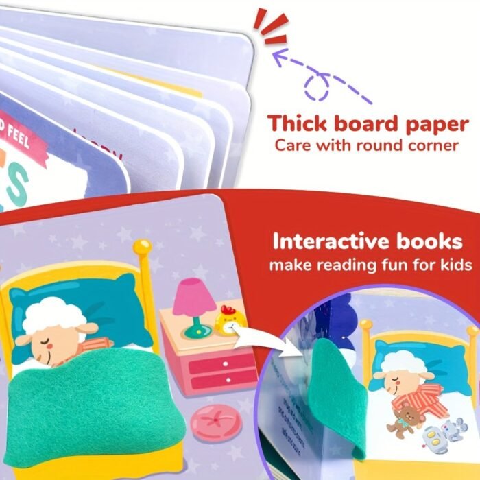 Sheep'S Sleepy Time Learning Books For Kids, Interactive Touch And Feel Books, Good Habit Formation Lift-The-Flap Book, Push, Pull And Slide, English Learning, Engaging Learning Books, Best Gift For Christmas, New Year, Ramadan, Birthdays, From Bear Tale - Image 4
