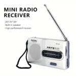 Portable Am Fm Radio - Mini Radio With Telescopic Antenna And Headphone Jack, Stereo Speaker Receiver Music Player - Image 10