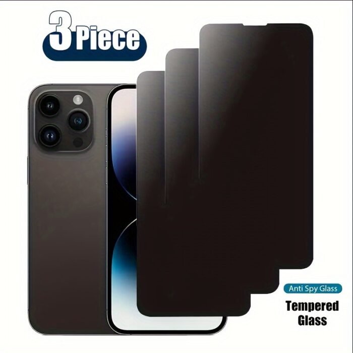 3Pcs Privacy Screen Protectors For Iphone 11 12 13 14 15 16 Pro Max Anti-Spy Tempered Glass For Iphone 16 15 14 Plus 12 13 Mini 11 12 13 14 15 16 Pro - Image 7
