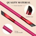 2Pcs Wild Eyebrow Brush Square Multifunctional Stereoscopic Painting Hairline Eyebrow Paste Concealer Eyebrow Brush Brow Makeup Brushes Makeup Tool,Drawing Wild Eyebrows And Other Eyebrow Shapes To Create A Sophisticated Makeup Look - Image 6