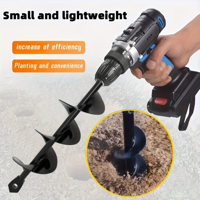 1Pc Garden Drill Bit For Planting, Flower Seeds Drill Head, Garden Vegetable Garden Seedling Drill Head, Loosening Soil Digging Hole Drill Head - Image 1