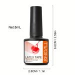 Twoing 8Ml Anti-Overspill Latex Tape - Paraben & Acetone-Free -Off Cuticle Guard For Precise Manicure Polish Application, Nail Art Protection, Non-Toxic Nail Lacquer Protector - Image 5