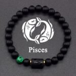 Natural Stone Elastic Bracelet - 12 Zodiac Signs, Card Design For Couples, Perfect Valentine'S Day Or Birthday Gift - Image 2