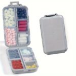 1Pc Travel Pill Organizer - 10 Compartments Pill Case, Compact And Portable Pill Box, Perfect For On-The-Go Storage, Pill Holder For Purse - Image 19