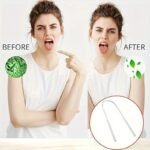1Pc Stainless Steel Tongue Scraper Cleaner - Durable Metal Tongue Brush To Coating, Bad Breath, Improve Oral Hygiene, Mouth Care Accessory|Stainless Steel Design|Durable Construction - Image 2