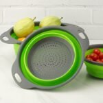 1/2 Set Round Silicone Kitchen Drain Basket Set Collapsible Funnel - 1 Large, 1 Small, Very Suitable For Draining Pasta, Vegetables And Fruits - Image 18