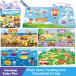Transportation Magic Water Book, Mess-Free & Reusable Painting Book, Learning Toy& Educational Coloring Book For Ages 3+, Ideal Holiday, Birthday, Travel& Home Activity Gift For Preschool, Youngster - Image 2