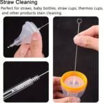 10Pcs, Multi-Specifications, Stainless Steel Handle Soft Bristle Straw Brush - Cleaning Brush - Suitable For Glass, Silicone And Metal Pipe Brush - Perfect For Teapots, Cups, Milk Bottles, Test Tube Brushes, Mini Micro Bottles, Etc., Cleaning Supplies, Cleaning Tools - Image 4