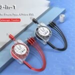 3-In-1 Usb Charging Cable For Iphone/Type-C/Micro Usb Devices Portable Charger For Iphone 14 13 12 11 Pro Max Usb-A To Type-C Cable For 23 S20+ For Honor Realme Xiaomi