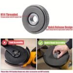 M14 Angle Grinder Quick-Release Lock Plate - Self-Locking, Easy Clamp & Release Nut For Secure Chuck Attachment, Durable #45 Steel Industrial Hardware Accessory - Image 9