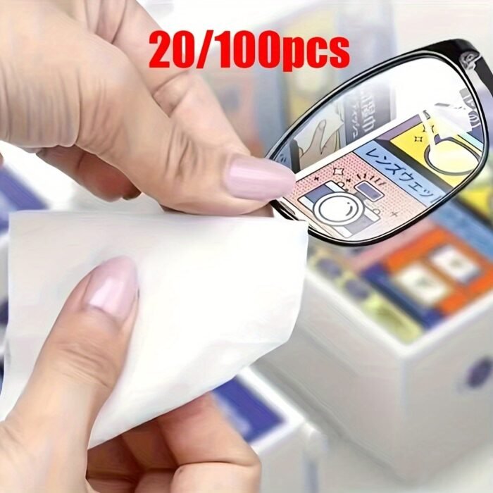 20/100Pcs Lens And Lens Cleaning Wipes, Metal Jewelry Wipes, Anti-Fog Glasses Wipes, Mobile Screen And Glasses Cloth Wipes - Image 2