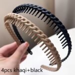 2/3/4/5Pcs Hair Scrunchies With Teeth, Anti-Slip Headbands For Washing Face And Styling, Hair Accessories - Image 22