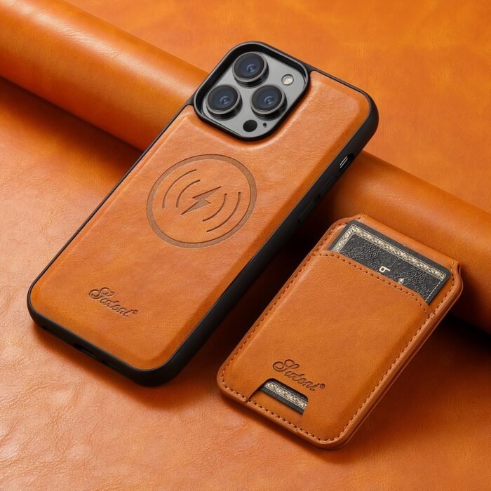 2-In-1 Detachable Phone Case Compatible With Wireless Charging Magnetic Card Holder Wallet Rear Cover Can Stand For Iphone 15Promax 15Plus 14 13 12 Black/Brown/Blue/Khaki/Red - Image 8
