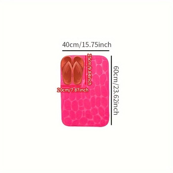1Pc Cobblestone Floor Mat Bathroom Water Absorption Anti-Skid Mat Bathroom Doormat Bedroom Carpet Floor Mat - Image 21