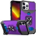 1Pc Heavy-Duty Phone Case Heavy-Duty Shockproof Phone Case With A Metal Stand And Card Slot, Compatible With Iphone 16 Pro Max, 15 Pro Max, 14 Pro Max, And 13 Pro Max. - Image 57