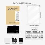 This Is A Pack Of 2 Tempered Glass Screen Protectors For Ipad Models Including The 11Th, 10Th, 9Th, 8Th, 7Th, 6Th, 5Th, Air 7, Air 6, Air 5, Air 4, Air 3, Mini 7, Mini 6, Mini 5, And Mini 4 (2018/2020/2019/2020/2022/2023/2024/2025) Pro/Air (7.9/8.3/9.7/10.2/10.5/10.9/11) Inches, Offering Scratch Resistance, 9H Hardness, And High Definition Clarity. - Image 2