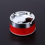1Pc Stainless Steel Ashtray, Sealed Windproof Ashtray, Living Room Household Rotary Thickening Ashtray - Image 7