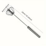 Cordless Handheld Blender - Heavy-Duty Stainless Steel Blending Stick With Portable Design, No Electricity Needed For Baking, Cooking, Smoothies, Mayonnaise - Perfect For Home, Travel, Camping - Easy-Clean Kitchen Tool, Cooking Accessory, Sleek Handle Design, Durable Kitchenware - Image 9