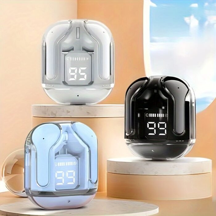Wireless Earbuds Transparent Tws Silicone In-Ear Sports Gaming Headphones With Hifi Stereo Sound & Led Display - Perfect Gift For Birthday/Christmas/Girlfriend - Image 6