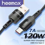 120W Usb Type C To Usb A Cable, 7A Fast Charging Long Usb C Phone Power Charger Braided Cord For For A13, 12W Usb Type C Charger Cord For Iphone 15 Pro Max Type-C Data Cable, Heemax
