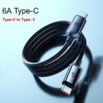 120W 6A Type C To Type C/Usb To Type C Super Fast Charging Cable For Samsung S23 S22 S21 Xiaomi 12Pro K50 K60 Redmi Huawei P40 P60 Android Oppo Phone Charger Usb C Cord Macbook Pro Ipad Pro Data Usb C Type-C Transfer Cord - Image 8