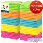 40Pcs/20Pcs/12Pcs/ 4Pcs Of Microfiber Cleaning Cloth 40Pcs Of Cleaning Rags For Housekeeping, Kitchen, Car, Reusable, 5 Colors Randomly Mixed, Unspecified Color (Green/Blue/Yellow/Orange/Pink) - Image 13