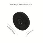 1 Roll - 300Cm Black Nylon Cable Organizer Strap, Durable Hook And Loop Cord Winder For Efficient Cable Management In Home, Travel & Outdoor Use - Image 2