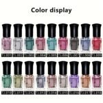 1-Pack Mirror Effect Metallic Nail Polish - Quick-Dry, Long-Lasting Shine, Hypoallergenic & Formaldehyde/Alcohol/ Formula For Women - Metallic Pink Shade For Hands & Feet Nail Care, Modern Nail Art - Image 12