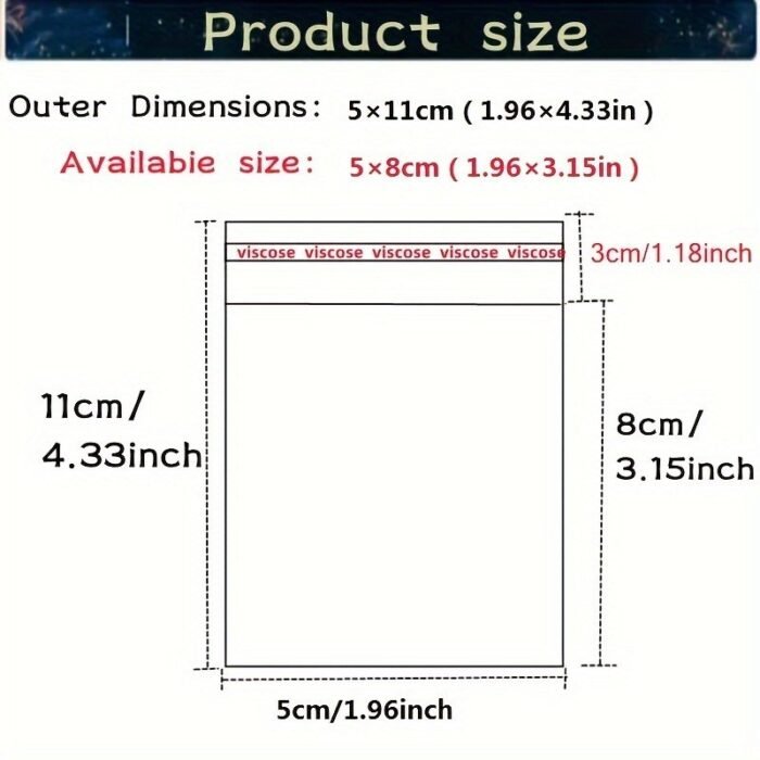 Self-Adhesive Cellophane Bag, Transparent Opp Plastic Packaging, Sealed, Jewelry Gift, Sweets - Image 15