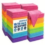 10/20Pcs Vibrant Microfiber Cleaning Cloths - Absorbent, Quick-Dry, Reusable Towels For Kitchen, Garden, And Commercial Use - Ideal Gift For Cleaning Enthusiasts, Commercial Cleaning Supplies|Vibrant Microfiber Cloths|Durable Cleaning Towels