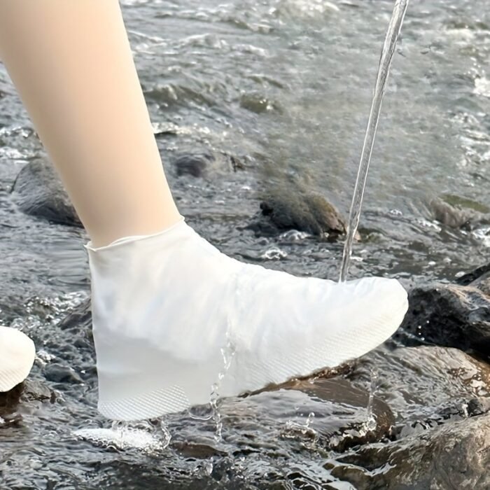 1 Pair High Elasticity Latex Rain Boot Overshoes, Waterproof Reusable Shoe Covers, Non-Slip Outdoor Rainy Day Footwear Protection - Image 6